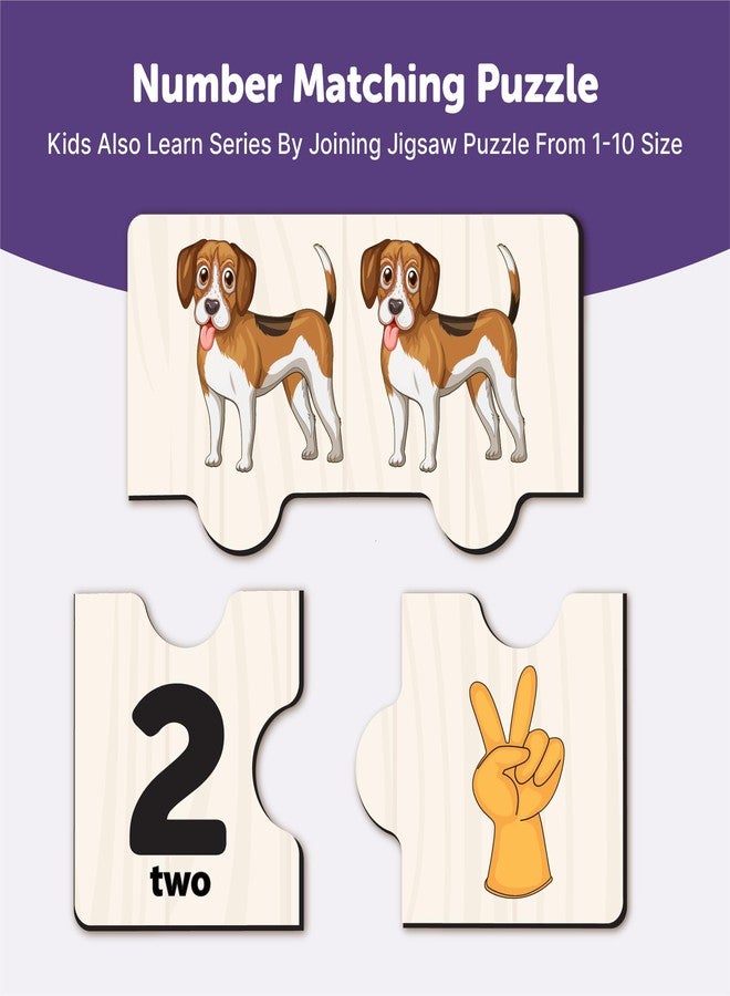YaYplay Yay Play 1-10 Number Matching Puzzles Self-Correcting Learning Numbers Puzzles Counting Toys for Toddlers Kids Ages 3-5 - Educational Toys Preschool Learning Activities Toddler Puzzles - Image 3